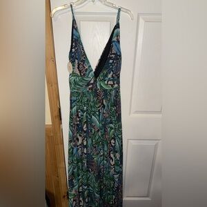 Tropical Print Maxi Dress